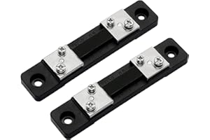 RIIEYOCA 50A 75MV DC Current Shunt Resistor para medidor de Panel de amperios(2 Pcs)