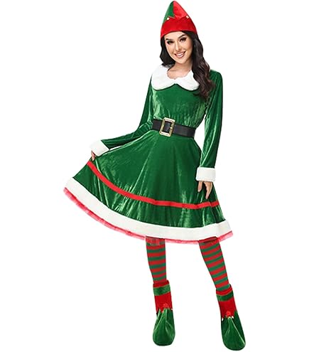Chapeau D'elfe De Noël Avec Oreilles Et Pompon - Amusant Et Festif, Pour Adultes Et Fêtes Déguisées