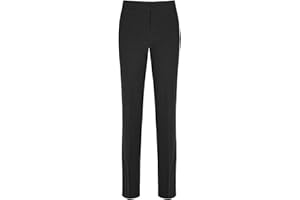 KNWER CLOTHING Girls Trousers Slim Fit Leg Kids School Uniform Pants Half Elasticated Waist Pull Up Bottoms Office Skinny Cotton Stretch Jegging Legging
