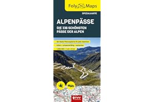 FolyMaps Alpenpässe 1:800 000 Spezialkarte: Die 336 schönsten Pässe der Alpen