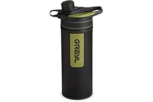 ‎GRAYL GRAYL GeoPress 710ml Outdoor Wasserfilter Trinkwasser I Eliminiert 99,99% aller Bakterien und Viren I Perfekt für Camping, Survival und Reisen (Black Camo)