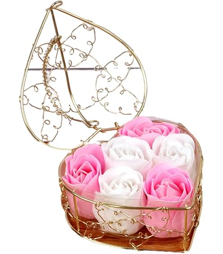 Confezione regalo di rose di sapone artificiale Fiore di lamina d'oro 12 fiori di sapone rosa profumati Decorazione della casa di nozze Regalo di San Valentino  15