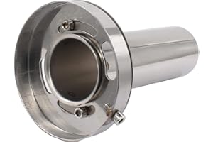 XTREMEAMAZING 4.5'' Adjustable Stainless Steel Round Exhaust Muffler Tip Removable Silencer Inner Silence