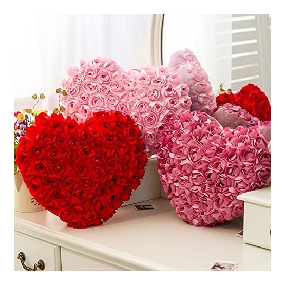 sunyou Cojín de corazón, suave en forma de corazón, regalo para amigos/niños decoración del hogar (color de 6) - Imagen 6