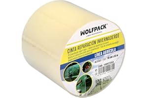 WOLFPACK LINEA PROFESIONAL Cinta Para Reparacion Invernaderos 10 cm. x 33 metros. Cinta Adhesiva Reparacion Alta Resistencia