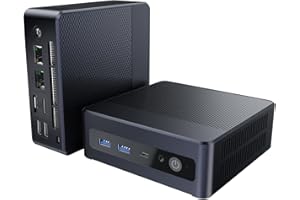 KiiUiUi Mini PC, Alder Lake-N N100 jusqu'à 3,4 GHz Mini Ordinateur 16 Go de RAM DDR5 512 Go M.2 2280 SSD Mini Computer, Triple écran 4K @ 60 Hz Desktop PC, WiFi 6, BT 5.2, RJ45, Type-C