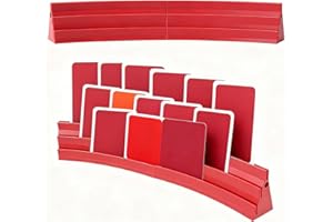 Aevorant 4er-Set Rote Kartenhalter aus Kunststoff | Stabiler Card Holder für, Brettspiele & Strategiekarten mit 15°-Neigung – Platzsparend Stapelbar, Inkl. 70% mehr Stauraum