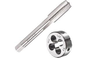 Saipor M12 x 1,25 metrisk gängskärning och gängskärjärn HSS | M12 x 1,25 mm gängborr och skärjärn, högergänga fingängad skära