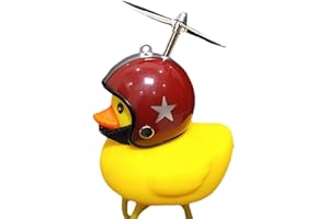MONSHOP Papera di Gomma - Decorazioni del Cruscotto Dell'auto, Paperella di Gomma per Auto - Campanello Bici, Anatra per Bicicletta con Luce per Bici per Bambini