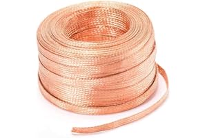 SZQL Wohnung Reines Kupfer Braid Motor Masseband Erdungskabel Hohe Flexibilität Kabel,10m,2.5#:5x1mm