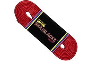 Bont Skates Laces | Roller Skate Waxed Lace | Figure Skates, Inline Skates, Boots, and Regular Shoes | Like It's Hot Red