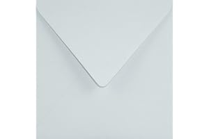 Netuno 25x busta quadrata grigio nebbia 153 x 153 mm 120g Keaykolour Grey Fog busta da lettere quadrata carta riciclata busta per partecipazioni inviti busta invito matrimonio busta lettera elegante