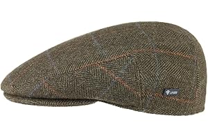 Lipodo Casquette à Carreaux Femme/Homme - Made in Italy Laine Gavroche pour l'hiver avec visière, Doublure, visière Printemps-été