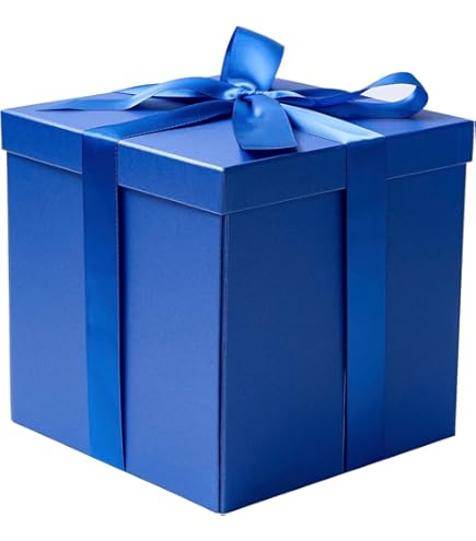 Y YOMA Grande Boîte Cadeau En Papier Avec Couvercle Et Ruban Doré - Boîte Cadeau élégante En Carton Pour Anniversaire, Mariage, Remise De Diplôme, Festivals - Noir - 30,5 Cm