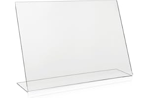 VITAdisplays Présentoir publicitaire DIN A3, support en L, présentoir au format paysage, présentoir de table en PLEXIGLAS original