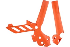 POLISPORT 8466500002 - Set di piastre paramotore in plastica durevole e resistente agli urti compatibile con le moto KTM in colore arancio
