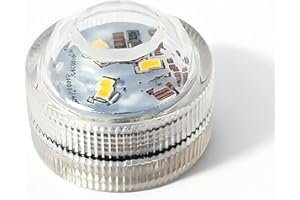 Nordic Lights LED Light for Bone Porcelain White Dome | LED Battery-Powered Wireless Night Light | Versatile LED Tea Lights for Porcelain tealight Holder Domes. (White Light)