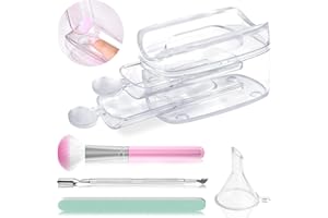 BELOVING Dipping Powder Nails Set Starter Kit, Dip Nails System Recycling Tablett Nagel Dip Pulver Behälter, Dipping Powder Maniküre Zubehör für Nageldesign, Transparent