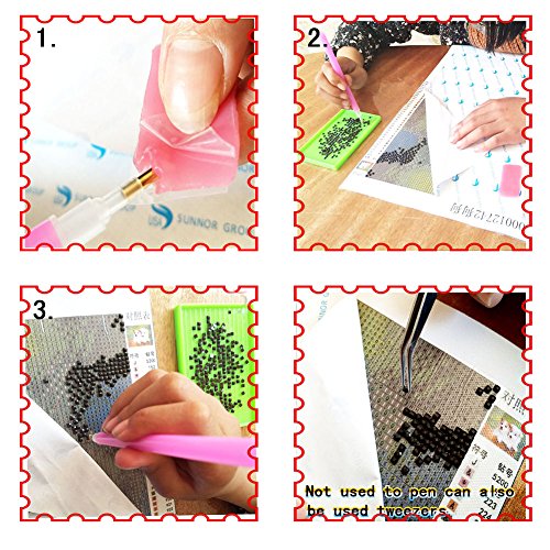 Druck DIY Diamond Painting Hund full Bereich, Kunstharz, rechteckig Stick Paste Home Decor Wall Dekorative Malerei 20X20CM - 4