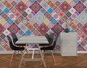 Decor Production Self Adhesive Wallpaper Wall Sticker for Home Decor, Living Room, Bedroom, Hall, Kids Room, Play Room (PVC Vinyl, Water Proof 10 sq.ft)16x90 Inches Each Strip