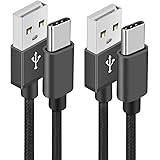 USB C Cable,[2-Pack 2m] USB Type C Charging Cable Lead Nylon Braided USB C to USB A Charger Cable Compatible with Samsung Gal