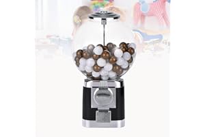 NZVZGKTNTW Gumball Machine,1.26in Ball Bulk Vending Machine W/Key Classic Bubble Capsule Toys Dispenser, Automatic Capsule Vending Machine For Retail Stores(Black)