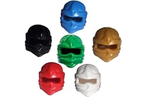 LEGO 6 NINJAGO Minifigure Hoods / Ninja Head WRAP Masks - Gold and Green for Lloyd GARMADON, RED Kai, Blue Jay, White Zane and Cole Black