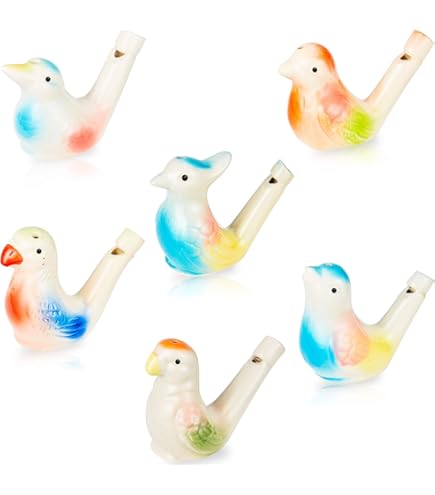 Gazaar 5pcs Bird Whistle Mouth Wacky Whistles Animal Sounds Magic Fun Bird Caller Tongue Whistle Bird Caller Tongue Whistle Toys Tweeting Noisemaker For Adult,Tricky Toys,Tricky Props