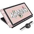 HUION Kamvas 13 (Gen 3) Drawing Tablet with Screen, 13.3 Inch Canvas Glass Graphic Drawing Monitor, 99% sRGB Coverage, New PenTech 4.0, 16384 Pen Pressure, Dual Dials and 5 Express Keys, Pink