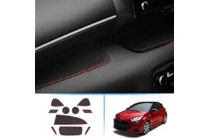 Coleya Tapis Anti-dérapants Compatible avec Toyota Yaris 2020-2023, Tapis en Caoutchouc pour Accoudoir, Console Centrale, Porte-Gobelet, Rainure de Porte, Toyota Yaris Tapis Antidérapante (Rouge)