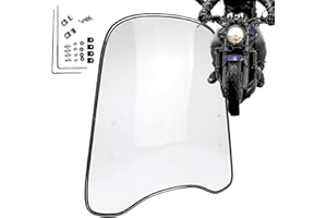 TQEBWUS 46x42.5cm Roller Windschutzscheibe, Motorrad Windschutzscheibe, Universelle Motorrad Spoilerscheibe Windschild Spoiler,Roller-Windschutzscheibe Mit Verbreiterten Kanten Und Windschutzscheibe