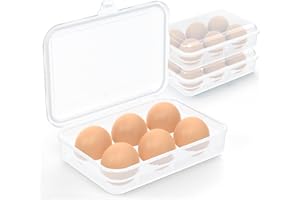 RoseFlower 2 Pezzo 6 Griglie Porta Uova Plastica da Trasporto, Contenitori Uova Porta Uovo da Frigorifero, Portauova Porta Uova da Frigo, Portatile Portauova Scatola Uova per Campeggio All'aperto