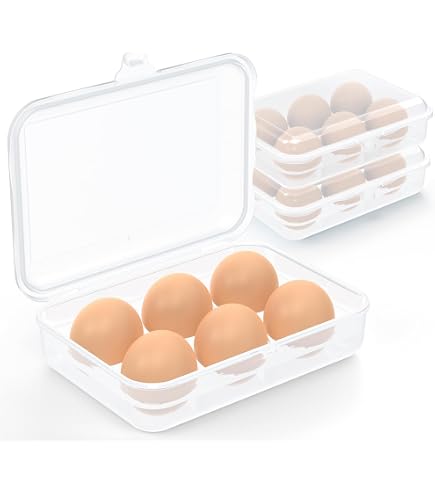 18 Griglia Porta Uova da Frigo, Contenitore per Uova, Porta Uova Plastica Trasparente, Contenitore per Uova in Plastica, Portauova Impilabile con Coperchio per Cucina di Casa, Frigorifero, Trasparente