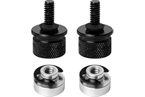 Anruyi Motorrad Sitz Befestigung Schrauben Muttern Set 6mm Sitzbank Schraube mit C-Clips Unterlegscheibe Befestigungsbolzen aus Aluminium Rändelschraube Sitz Mutter Ersatz für Sportster