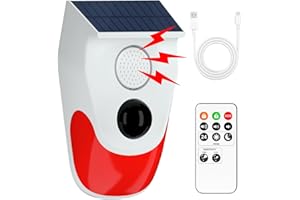 Chatthen Sistemi di sicurezza domestica, allarme solare con sensore di movimento con monitoraggio remoto, allarme esterno resistente alle intemperie, 120 dB 24 ore 3 modalità per casa, fattoria,