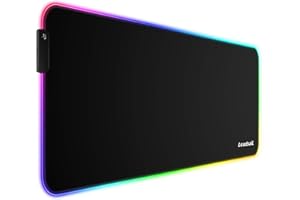 LeadsaiL Tappetino per Mouse da Gioco RGB con 12 Luci Tappetino per Mouse in Gomma Impermeabile Antiscivolo Migliora precisione e velocità Adatto per computer e laptop - 80 * 30cm