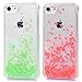 Produktbild iPhone 7 Hülle,KASOS iPhone 7 Handyhülle Crystal Tasche Handytasche Glänzend 3D Hard PC Schale Glitzer Dynamisch Treibsand Liquid Fließen Bling Stars Shiny Stoßfest Kratzfeste,Paket 1