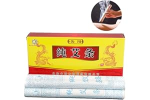 ZHONGYAN TAIHE Tiras de moxibustión, 10 unidades/caja de hierba china, rollo de moxa hecho a mano, rollo de moxa de alta pureza, rollo de moxibustión de humo ligero sellado y embalaje a prueba de