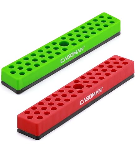 10 Stück 12 Löcher Bit Organizer Red Bithalter Bit Aufbewahrung Mit Sechskantschaft Streifen Kartenhalter Kunststoff Weiche Gummistreifen Organizer Schraubendreher Sets Baumarkt