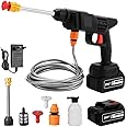 Cordless Pressure Washer, 21V Portable High Pressure Washer with Multifunctional Gun, 10000mAh Battery powered Power Washer, for Car, Fence, Floor Cleaning and Watering