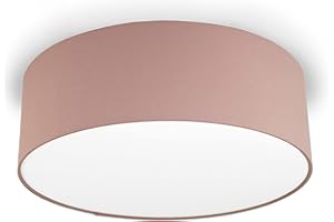 youngDECO® Plafonnier 2xE27, petit abat-jour Ø28cm en tissu (coton), plafonnier pour chambre d'enfant, salon, chambre à coucher et bureau, 100% fabriqué dans l'Union européenne