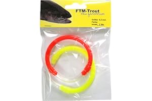 FISHING TACKLE MAX FTM Unisex – Erwachsene 10C6101150C10 New Generation Ringbissanzeiger rot + gelb-2 Angeln auf Aal, Forelle, Karpfen & Raubfisch, Bissanzeige, Bunt, Normal