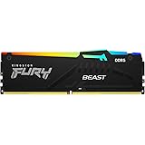 Kingston Fury Beast DDR5 RGB 32GB (2x16GB) 6000MT/s DDR5 CL40 DIMM Mémoire pour PC de Gamer Kit de 2 - KF560C40BBAK2-32