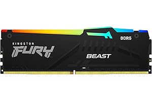 ‎KINGSTON Kingston Fury Beast Black RGB EXPO 16GB (2x8GB) 5600MT/s DDR5 CL36 DIMM Desktop Gaming Memory Kit with 2 - KF556C36BBEAK2-16