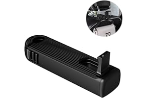 Loputon Headrest Mount Car Hook, 2-in-1 Car Headrest Hook with Mobile Phone Holder, Hidden Car Hook, Car Seat Hook for Purses and Bags (Black, 1 Piece)