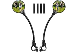 PBUSPU 2 PCS Retroviseur Velo, 360° Pour Vélo de Montagne, Rétroviseurs de Sécurité Convexes en Acrylique Pour Guidon de 22 à 30 mm,Vélo de Course, Geeignet für Fahrrad-Mountainbikes