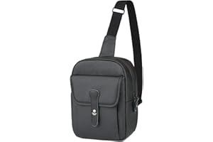 Besnfoto Camera Bag Small DSLR Sling Bag Backpack for Photographer Waterproof Canvas Camera Shoulder Bag Purse Compact for Street Photography (Black)