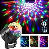 Disco Ball Party Lights Stage Crystal Lamp Projector RGB Patterns with Remote fo