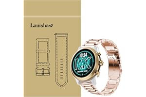 LvBu Armband Kompatibel mit Michael Kors MKGO, Classic Edelstahl Uhrenarmband für Michael Kors Access MKGO Smartwatch