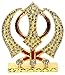 Eknoor Car Dashboard Idol- Metal Carving Khanda Sahib Idol with japa mala RS.400.00